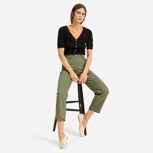 Everlane The Straight-Leg Crop in Surplus, size 00